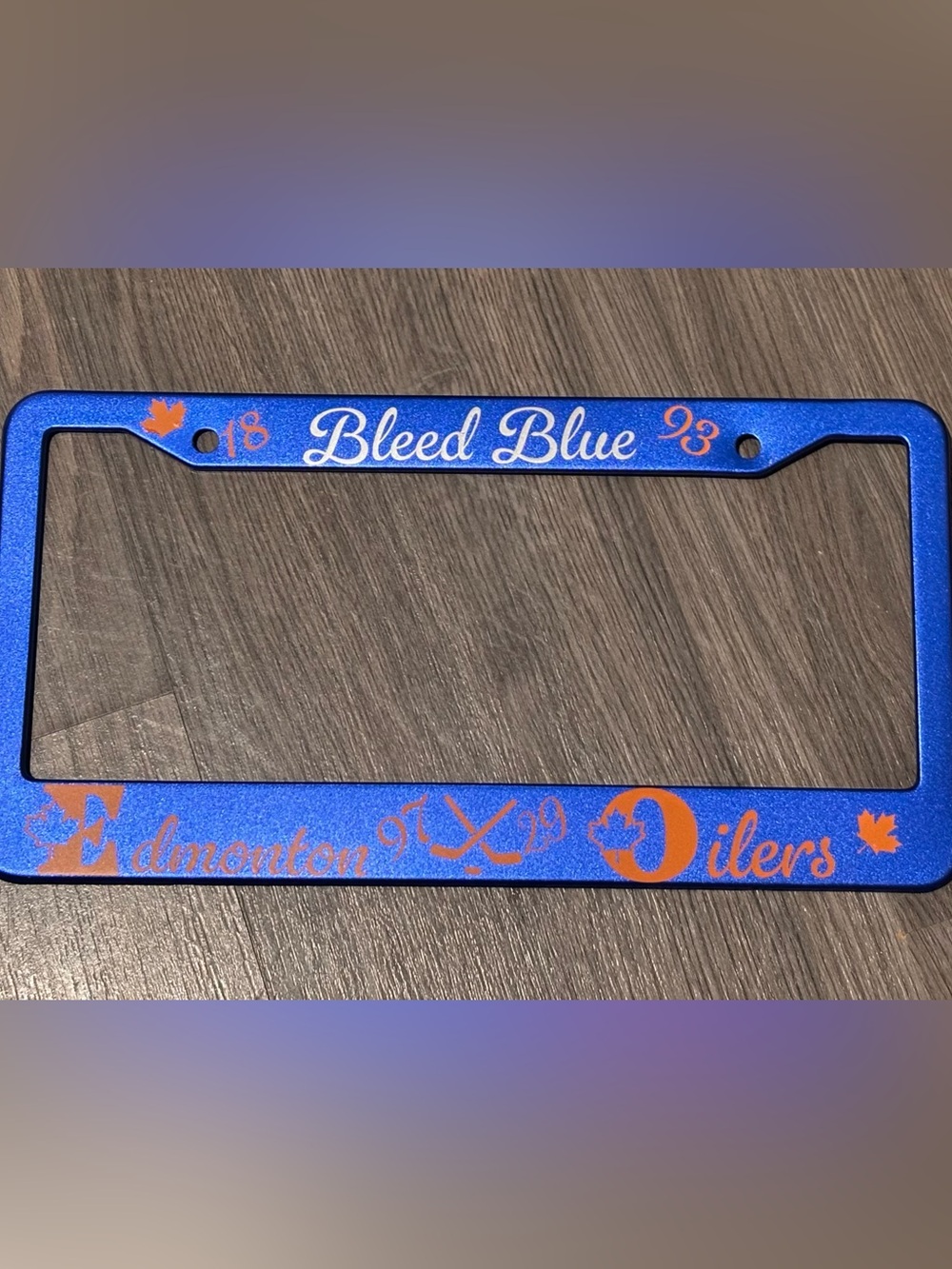 Edmonton Oilers license plate frame